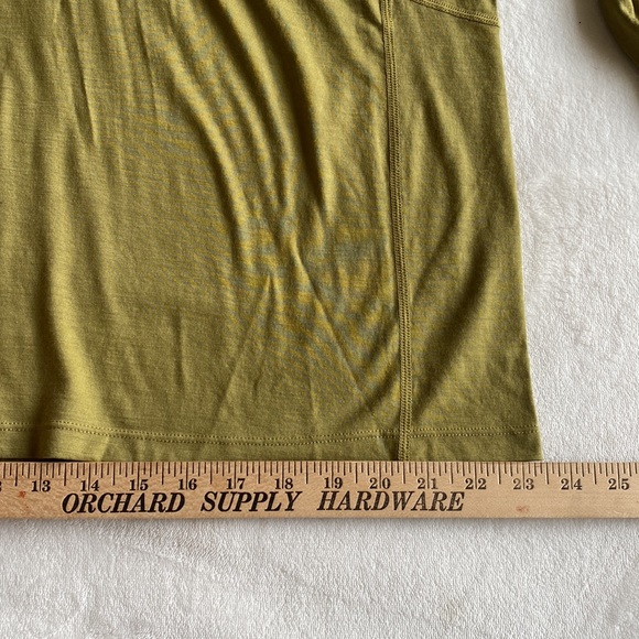 Ibex Indie Hoodie Merino Wool Mens 2XL Athletic Fit Olive Lightweight 1/4 Zip - Picture 7 of 14